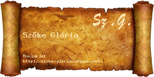 Szőke Glória névjegykártya